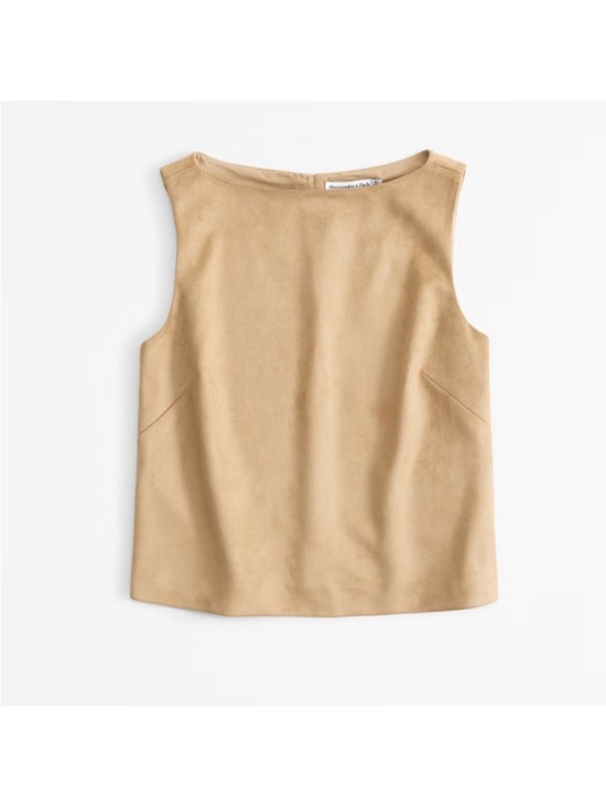 Abercrombie & Fitch Tops - Abercrombie & Fitch Sleeveless Vegan Suede Box Tank Top Size Large